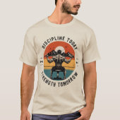 今日の鍛錬 明日の強さ ヴィンテージジム Tシャツ (正面)