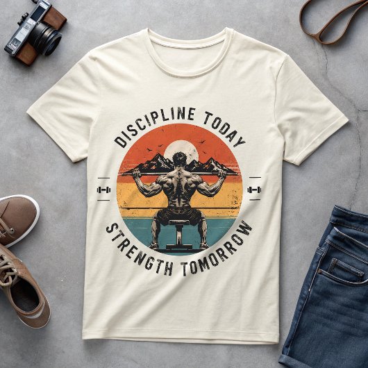今日の鍛錬 明日の強さ ヴィンテージジム Tシャツ