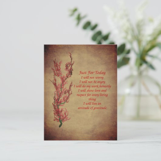 今日の霊気原則感動的  ポストカード (スタンド正面)