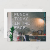 今日の顔（ネオン）ポストカードでパンチ ポストカード (正面/裏面)
