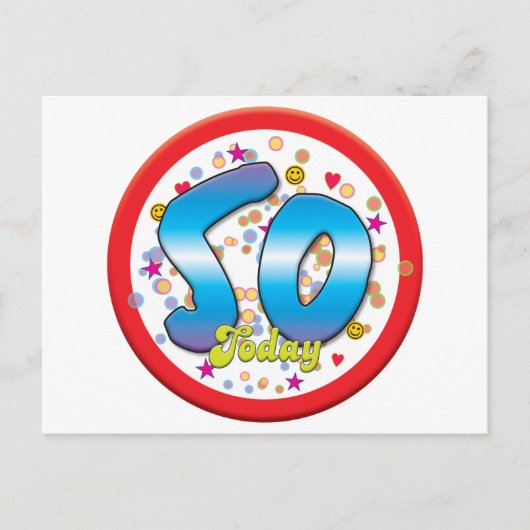 今日の50誕生日 ポストカード (正面)