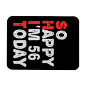 今日の56th誕生日ギフトのアイディアで幸せおもしろい マグネット (横)