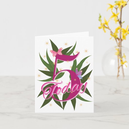 今日の5 カード (黄色い花)