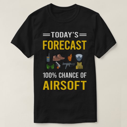 今日のAirsoftの予測 Tシャツ (デザイン正面)