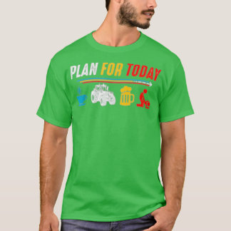 今日のFa用コーヒートラクタービールの私の計おもしろい画 Tシャツ