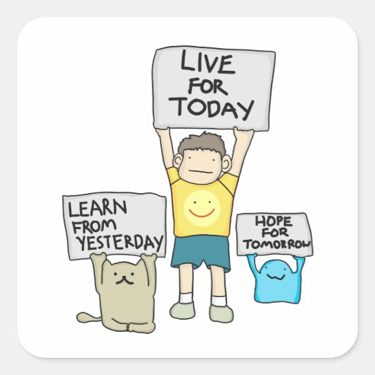 今日のSquareスタンプのために生きる スクエアシール (正面)