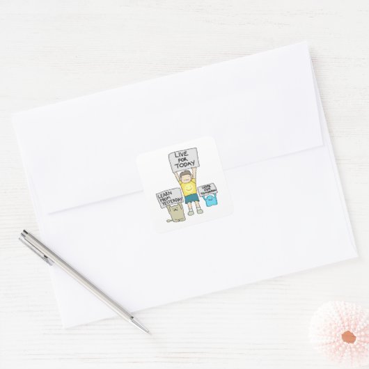 今日のSquareスタンプのために生きる スクエアシール (封筒)