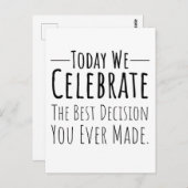 今日はあなたが今までで最高の決断をした日を祝おう ポストカード (正面/裏面)