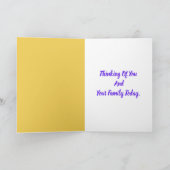 今日はあなたとあなたの家族のことを考えています カード (内部)