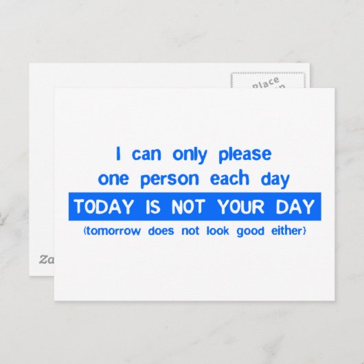 今日はあなたにとって悪い日だ ポストカード (正面/裏面)