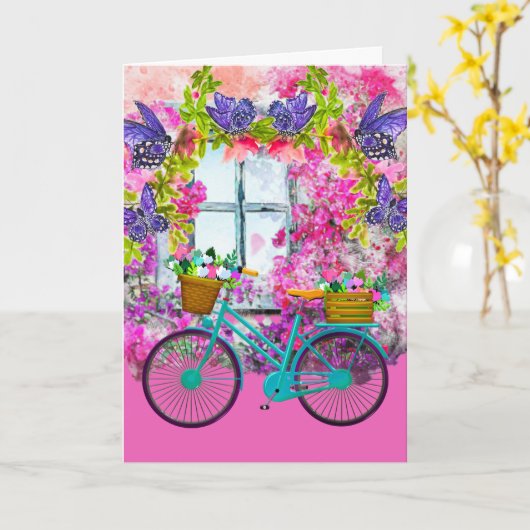 今日はあなたのことを考えたグリーティングカード カード (黄色い花)