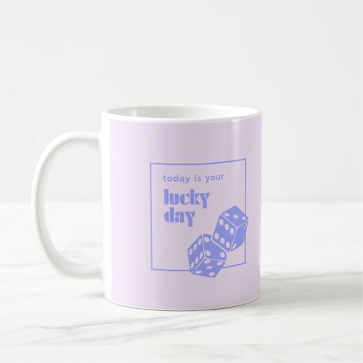 今日はあなたの幸運な日、幸運な女の子 コーヒーマグカップ (左)