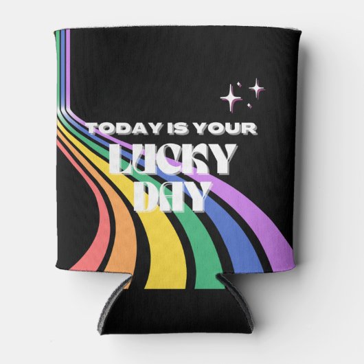 今日はあなたの幸運な日、幸運な女の子 缶クーラー (正面)