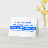 今日はあなたの日ではない – 悪い日のユーモアおもしろいコメディ カード (黄色い花)