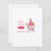 今日はあなたの日で格言とハート シーズンカード (正面/裏面)