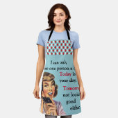 今日はあなたの日のヴィンテージおもしろい電話ではない エプロン (着用した状態)