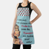 今日はあなたの日のヴィンテージおもしろい電話ではない エプロン (インサイチュ)