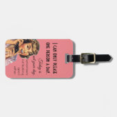今日はあなたの日のヴィンテージおもしろい電話ではない ラゲッジタグ (正面横)