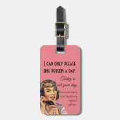 今日はあなたの日のヴィンテージおもしろい電話ではない ラゲッジタグ (正面縦)