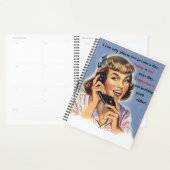 今日はあなたの日の女の子ではない電話のレトロヴィンテージ プランナー手帳 (ディスプレー)