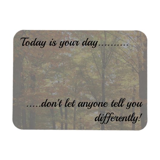 今日はあなたの日感動的秋シーン冷蔵庫 マグネット (横)