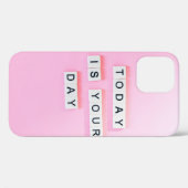 今日はあなたの日 – かわいいやる気を起こさせるPI引用文 Case-Mate iPhoneケース (裏面 (横))