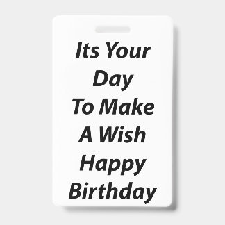 今日はあなたの願いを叶える日 誕生日おめでとう バッジ