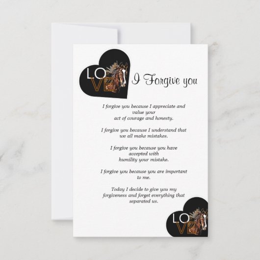 今日はあなたを許す ノートカード (正面)