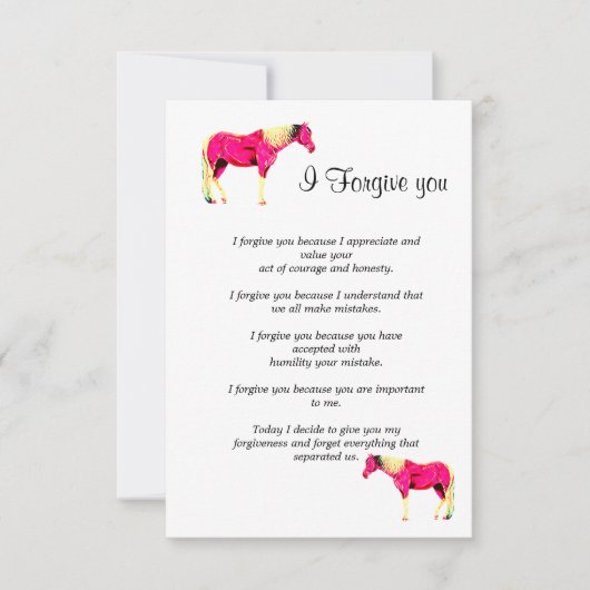 今日はあなたを許す ノートカード (正面)