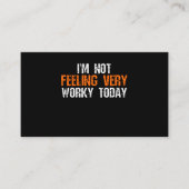 今日はあま感じり仕事ができない – 仕事をしていおもしろいる 名刺 (正面)