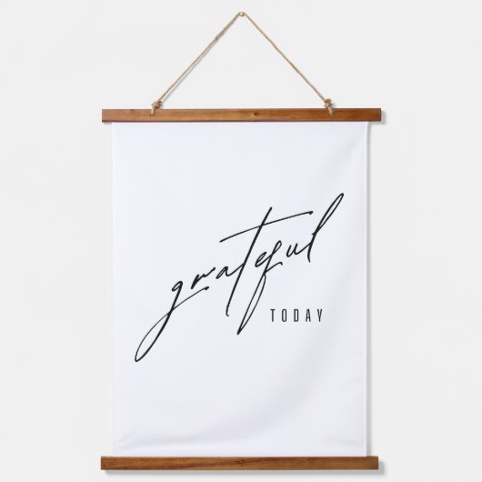 今日はありがたい。ウッドウォールタペストリー 吊り下げ型タペストリー (正面)