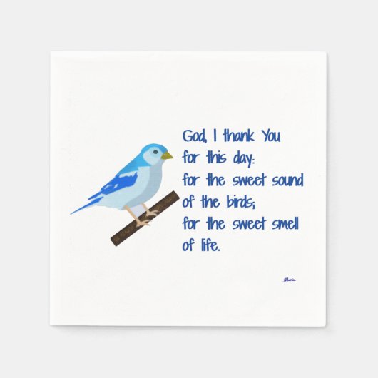 今日はありがとう スタンダードカクテルナプキン (正面)