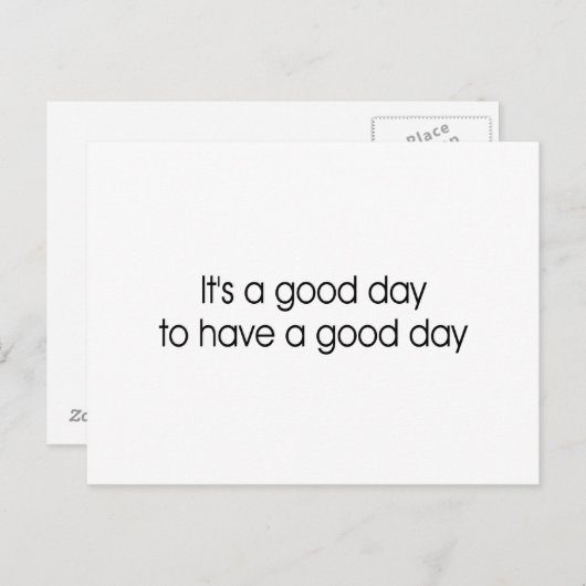 今日はいい日になる ポストカード (正面/裏面)