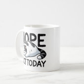 今日はおもしろいなクールい黒猫 コーヒーマグカップ (正面左)