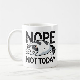今日はおもしろいなクールい黒猫 コーヒーマグカップ