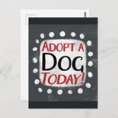 今日はがきを犬に採用する ポストカード (正面/裏面)