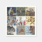 今日はどっちの中世の猫だ? スタンダードカクテルナプキン (正面)