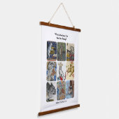 今日はどっちの中世の猫だ？ 吊り下げ型タペストリー (傾斜あり)