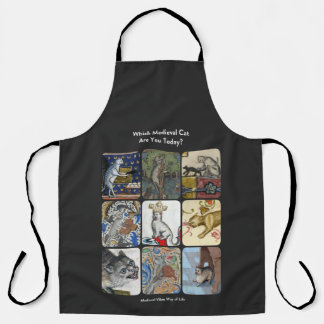 今日はどっちの中世の猫だ？ – 陽気なオーウ エプロン