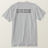今日はもう十分だ Tシャツ (デザイン裏面)
