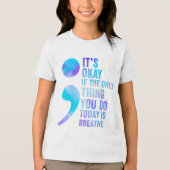 今日はもし呼吸しかできない トライブレンドＴシャツ (正面)