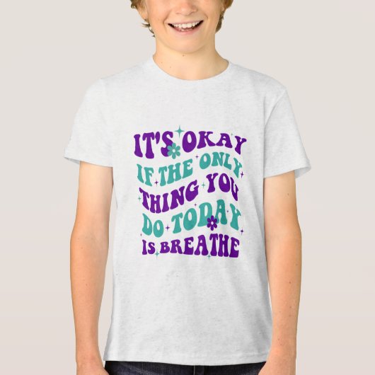 今日はもし呼吸しかできない トライブレンドＴシャツ (正面)