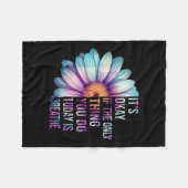 今日はもし呼吸しかできない フリースブランケット (正面(横))