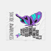 今日はもし呼吸だけでもいいよ フリースブランケット (正面(横))