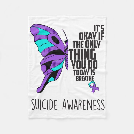 今日はもし呼吸だけでもいいよ フリースブランケット (正面)