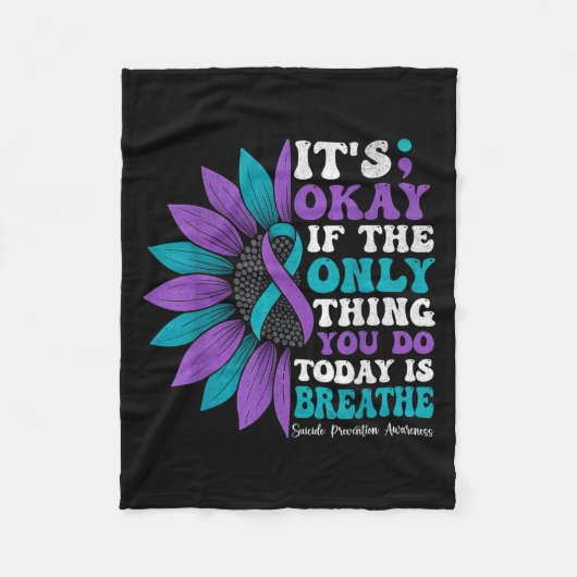 今日はもし呼吸だけでもいいよ フリースブランケット (正面)