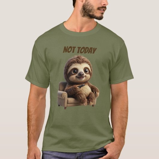 今日はやめとくナマケモノ Tシャツ (正面)