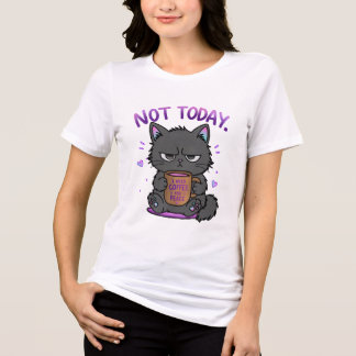 今日はやる気なし グランピーキャット コーヒー好き かわいい猫 ねこ ネコ D トライブレンドTシャツ