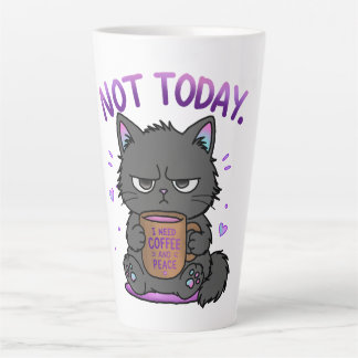 今日はやる気なし グランピーキャット コーヒー好き かわいい猫 カフェラテマグ