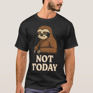 今日はやる気なし ナマケモノ 楽しい 怠惰な気分 サーカズム Tシャツ